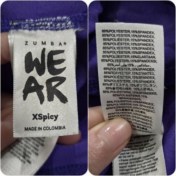 Zumba Rhythm Leggings Purple Pop Size XS (E080) - Picture 5 of 6